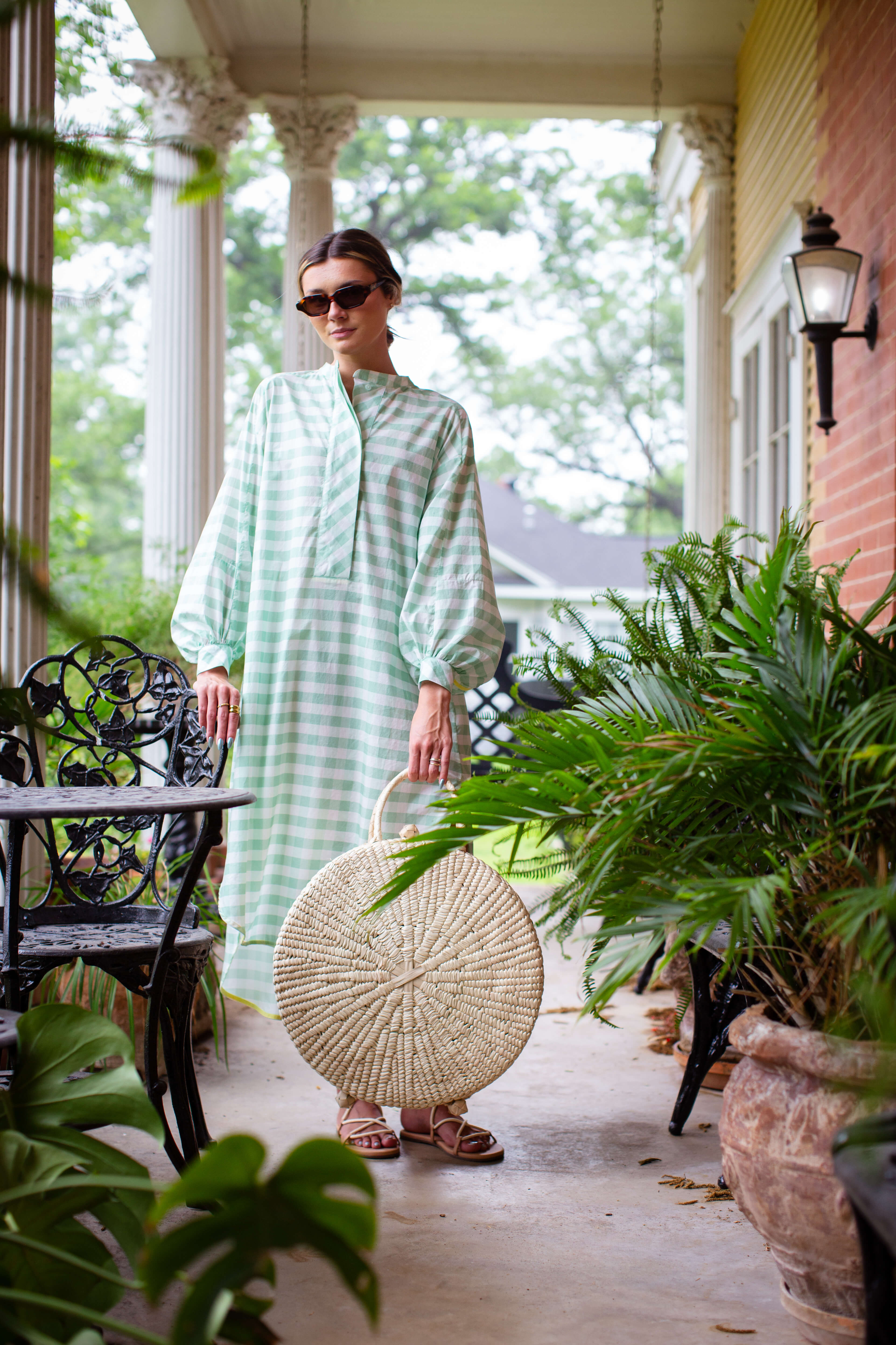 Midi Dress // Au Paradis Seafoam Gingham