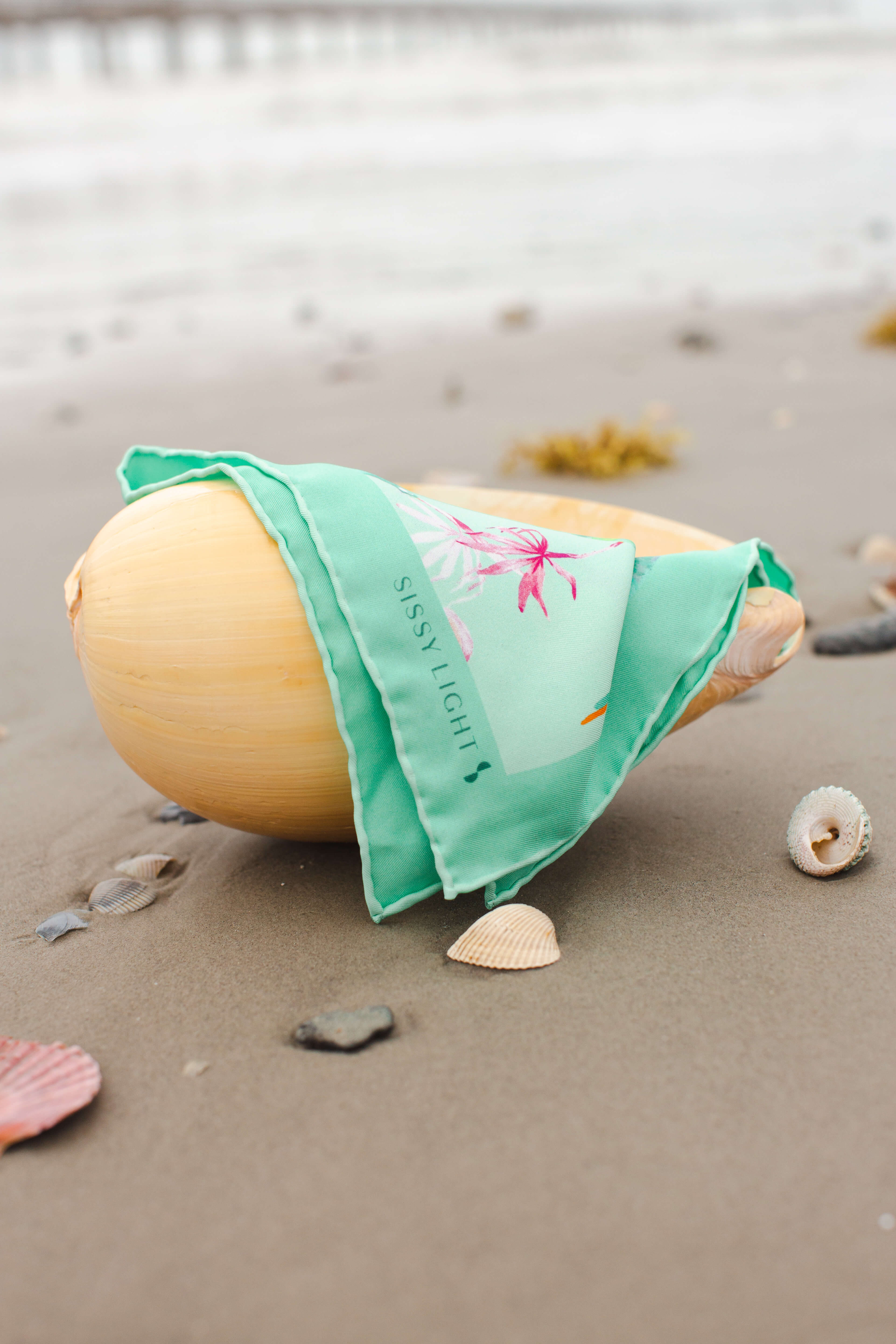 Au Paradis Silk Scarf // Seafoam Birds – Sissy Light