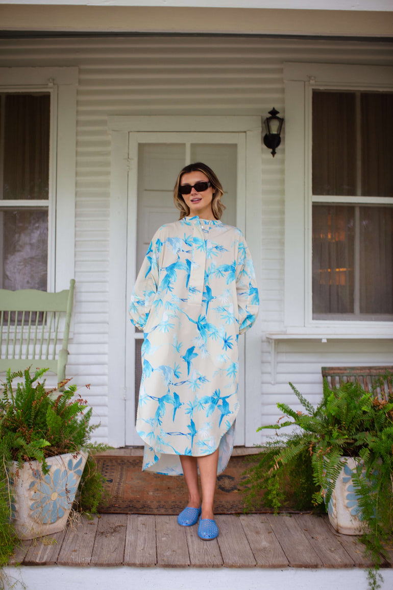 Midi Dress // Au Paradis Pool Party Blue – Sissy Light Midi Dress // Au Paradis Pool Party Blue – Sissy Light